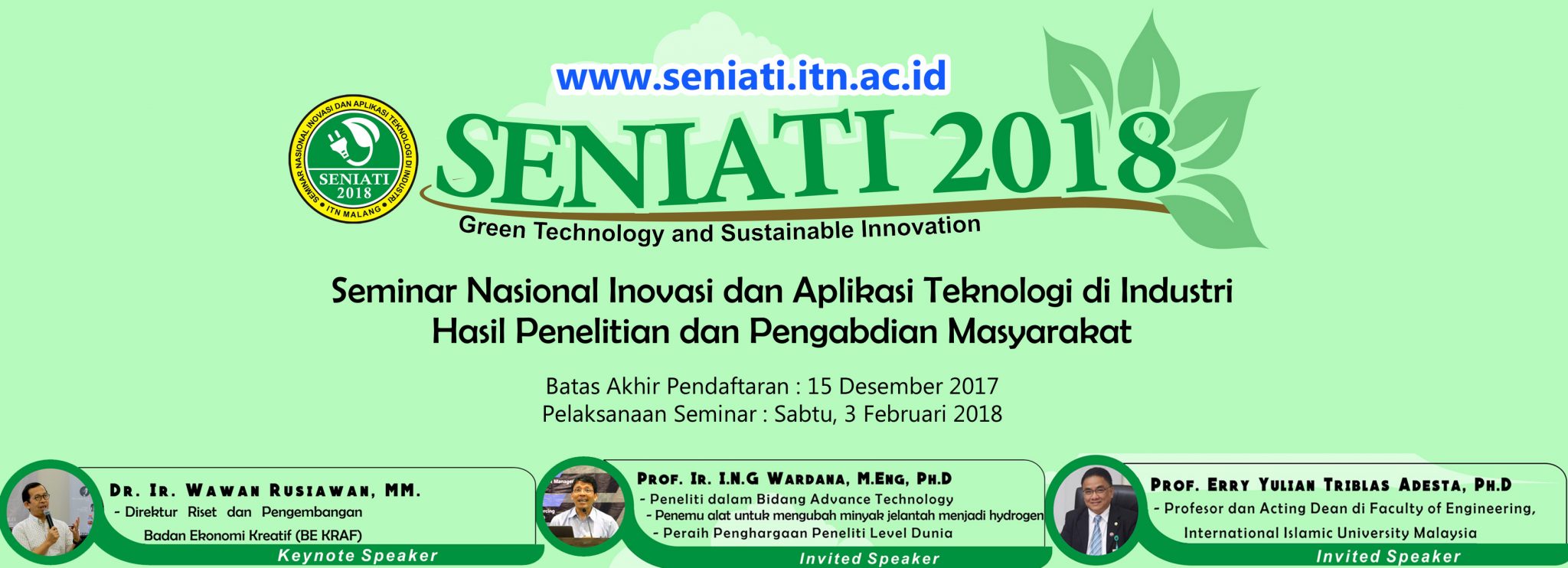 Call for Papers – Seminar Nasional Inovasi Dan Aplikasi 