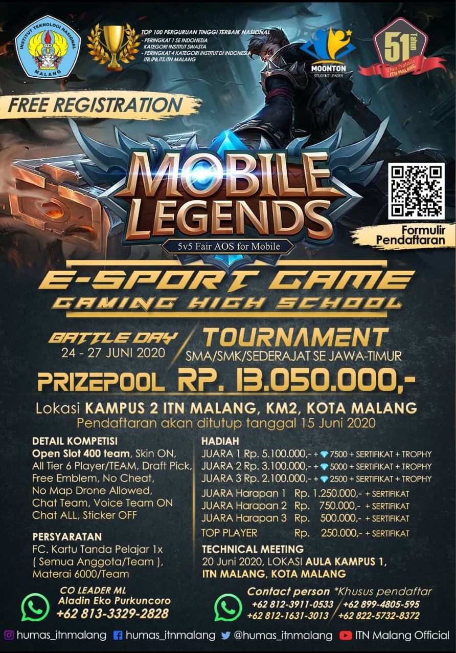 Mobile Legends E Sport Game 2020 Itn Malang Institut Teknologi Nasional Malang Smart And Intelligent